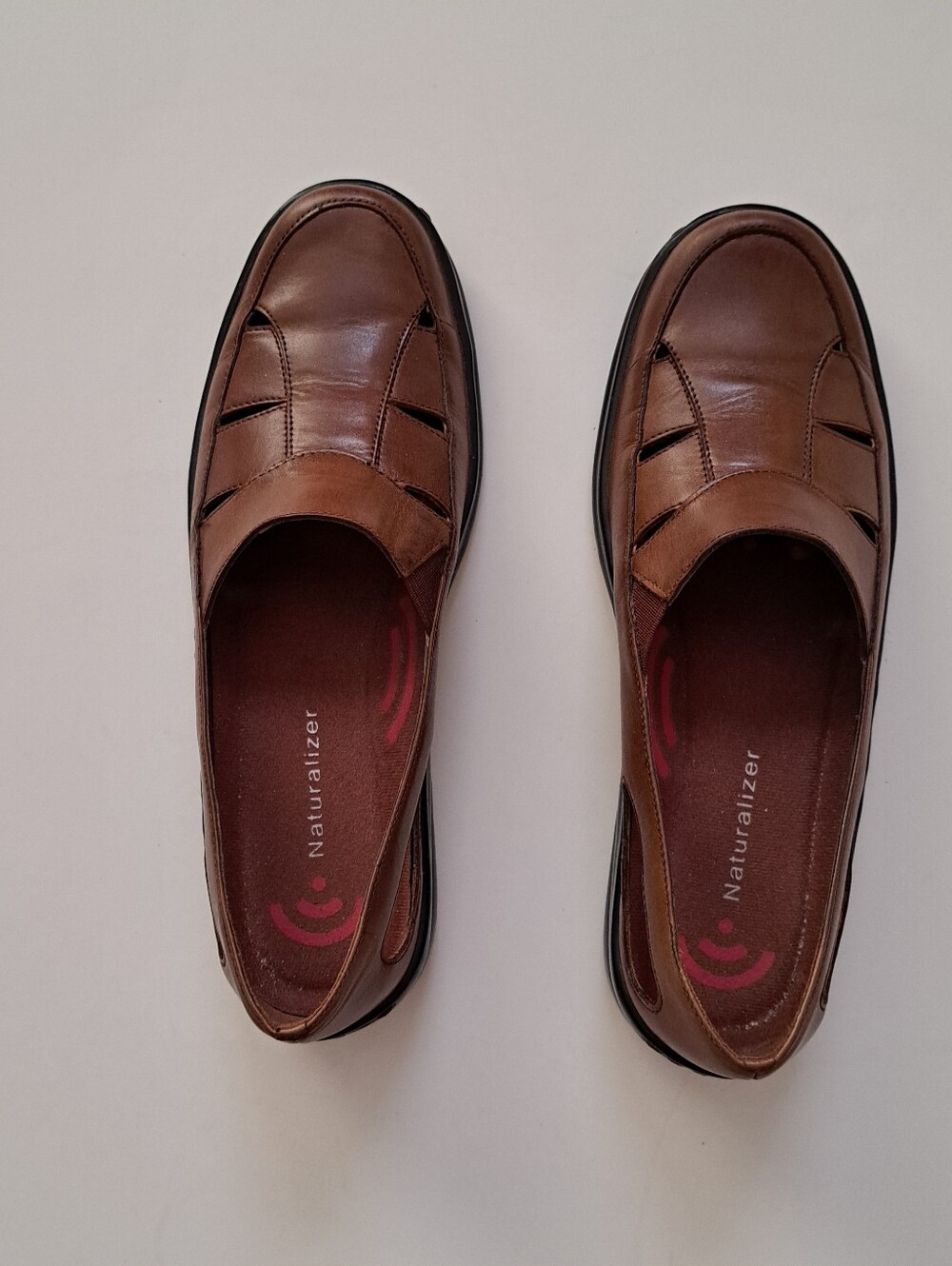 Naturalizer Brown Leather Slip-On Loafers Size 7.5